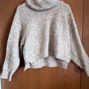 Sincerely Jules Heathered Gray Cowl Neck Sweater